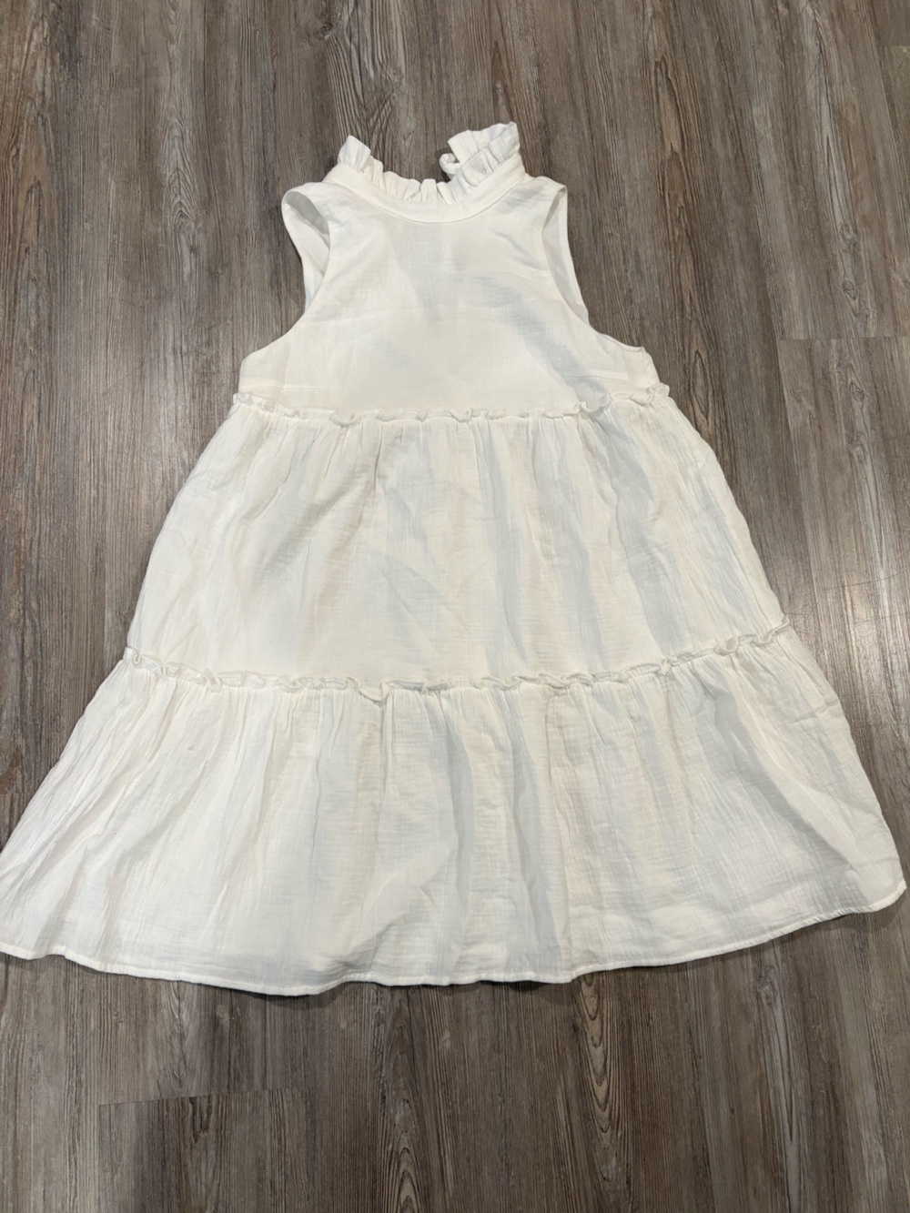 Tuckernuck Pomander Place Morgan Ruffled Tiered Sleeveless dress Halter Gauze
